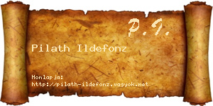 Pilath Ildefonz névjegykártya